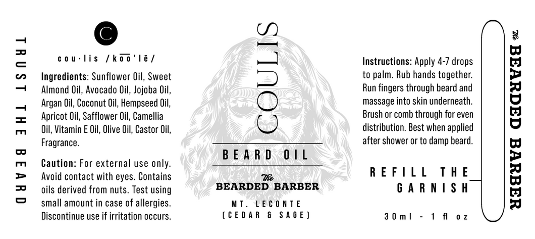 Coulis & The Bearded Barber Beard Oil--